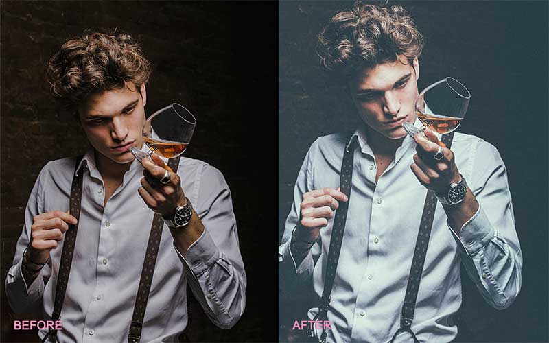 exclusive Photoshop actions on an image of a guy exclusive Photoshop actions on an image of a guy