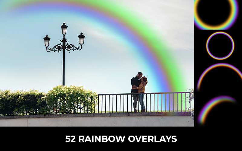 rainbow photo overlays