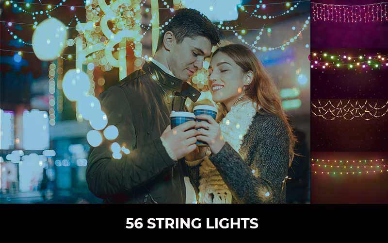 free string lights photo overlays