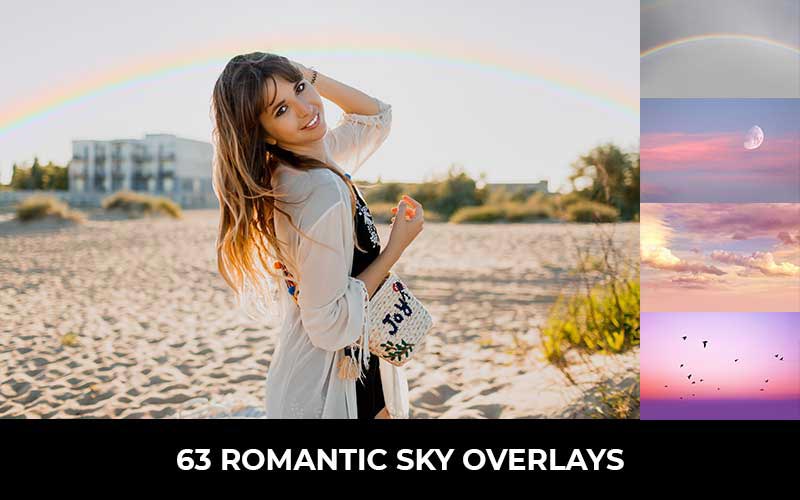 romantic sky photo overlays