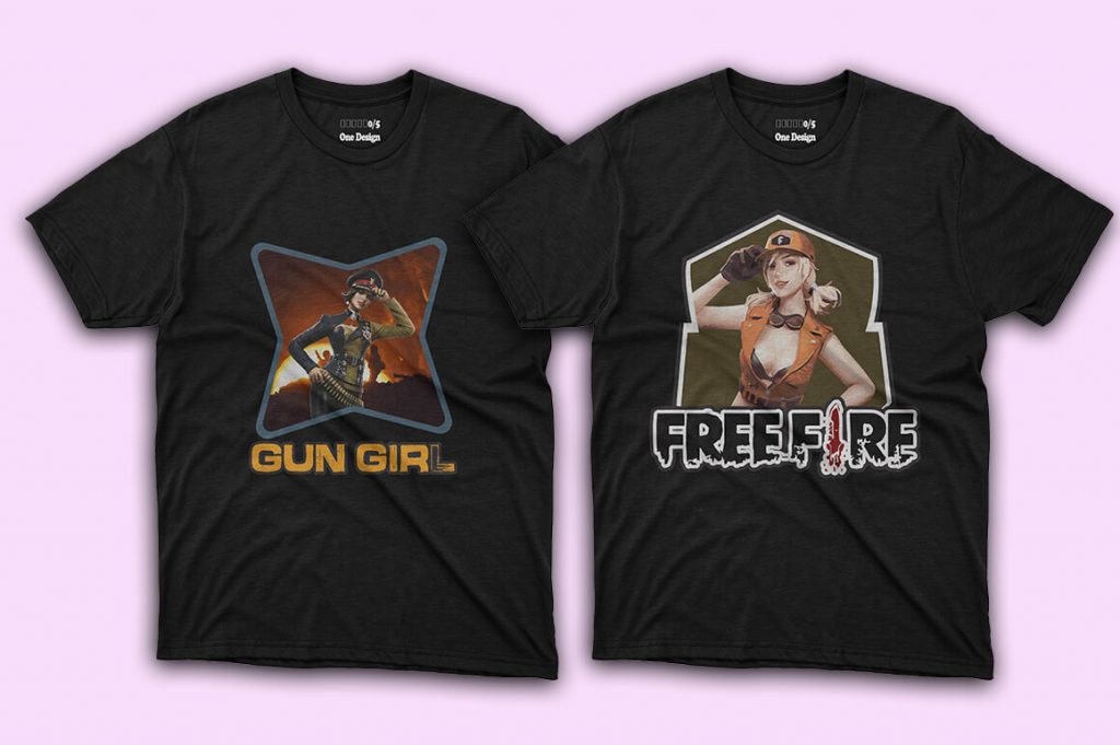 free fire t shirt design editable t-shirt designs bundle