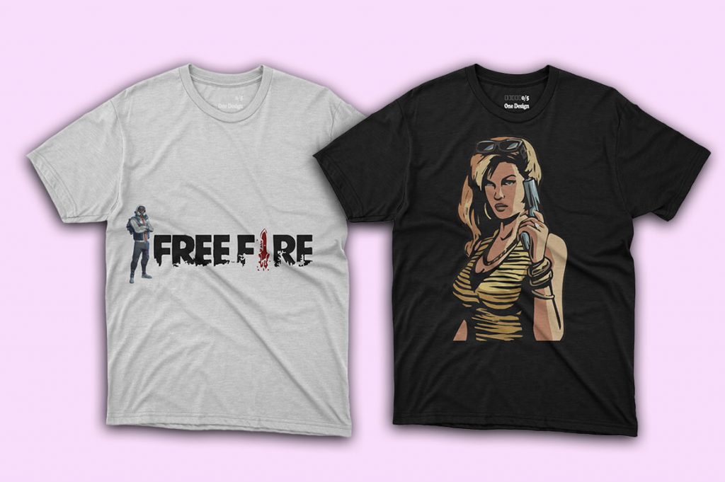 free fire t shirt design