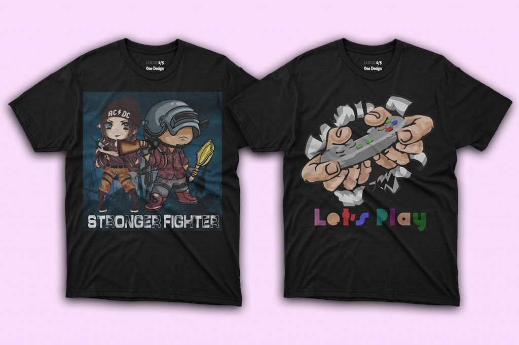 game tshirt design editable t-shirt designs bundle