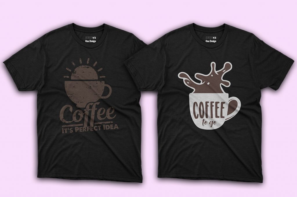 coffee t shirt design editable t-shirt designs bundle