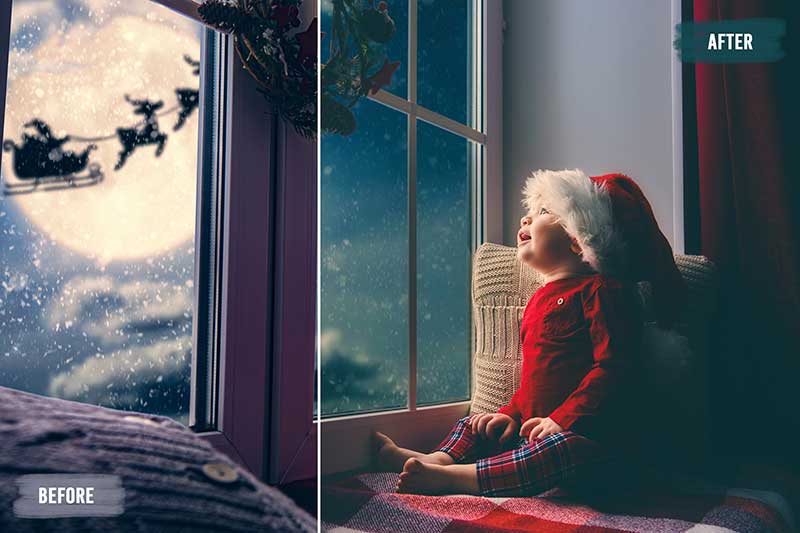 Christmas Dream Professional LUTS preview before and after