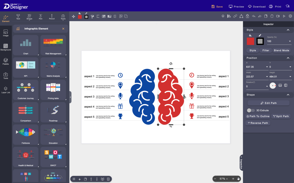 Preview image of the drawtify designer features