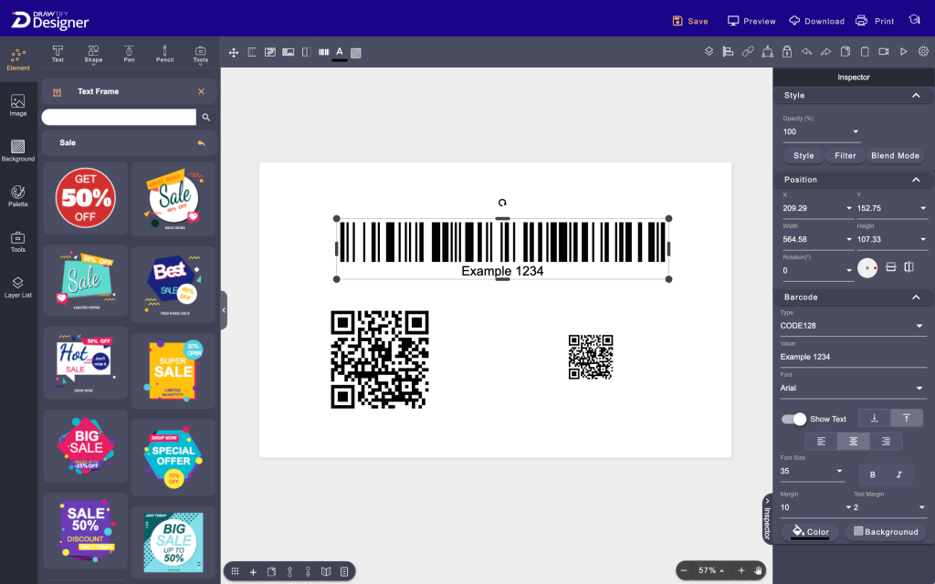 An image of the drawtify designer features