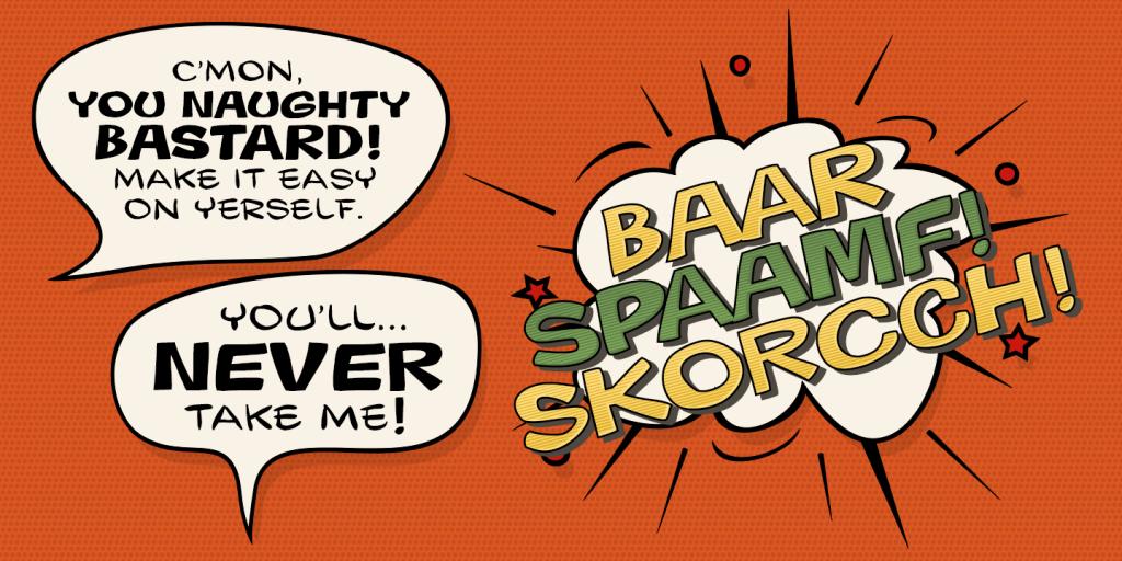 A preview image of text written using the Gibbon font family included in the fun fonts bundle 