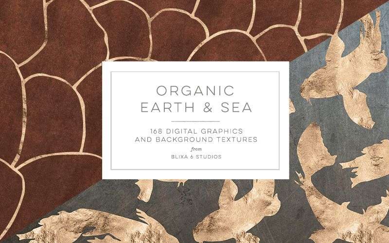 168 Digital Organic Earth & Sea Graphics & Background Textures