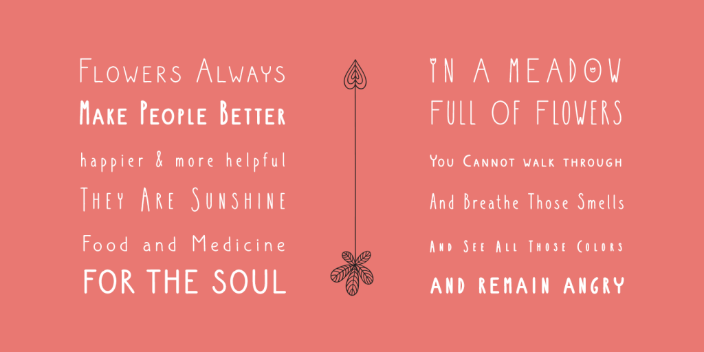 Text written using the Sungarden font family included in the fun fonts bundle 