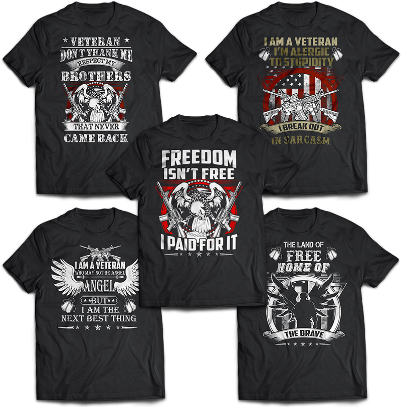 veteran T-shirt designs-mega t-shirt graphic bundle