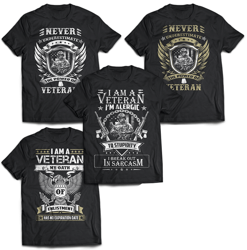 veteran T-shirt designs-mega t-shirt graphic bundle