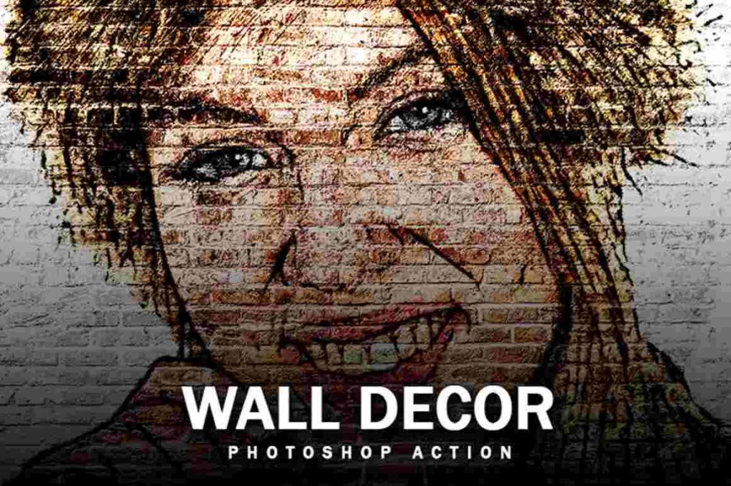 wall decor photoshop action