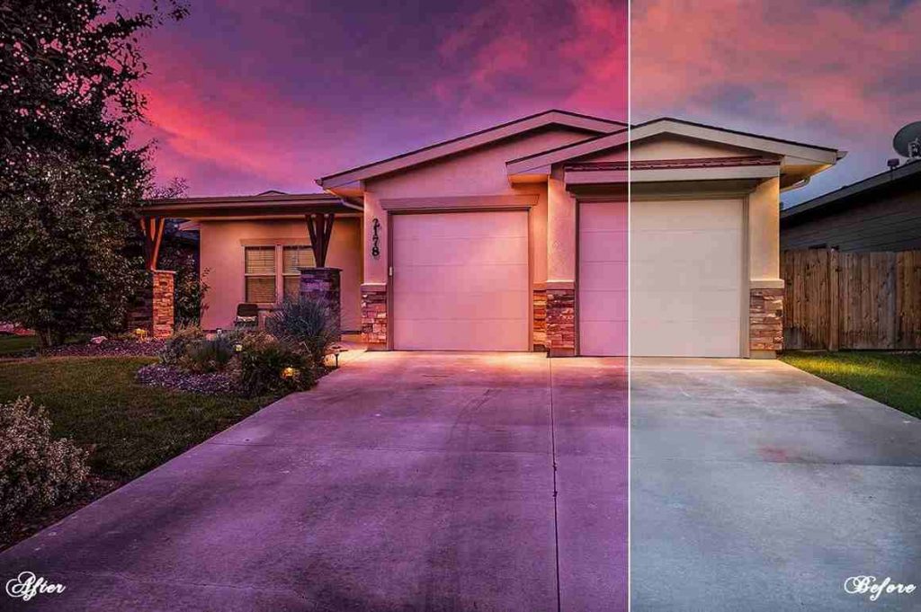 Preview of real Estate photoshop action