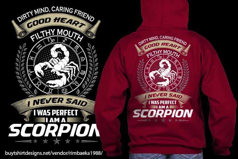 scorpion t shirt design, scorpio shirt design, scorpio t shirt design