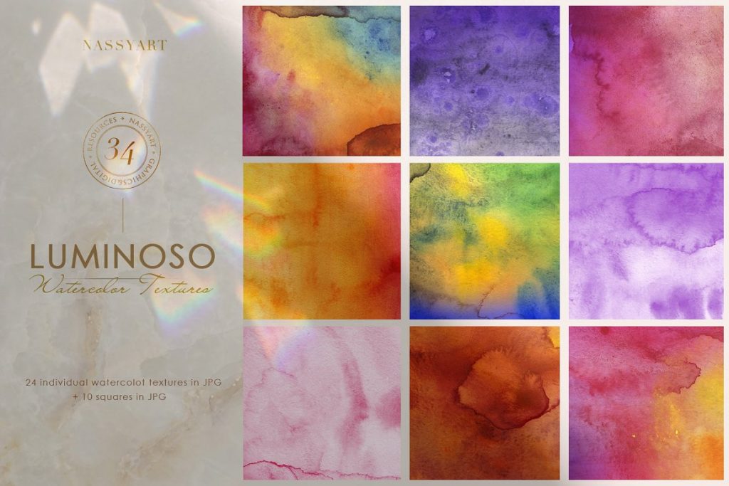 big textures - luminoso watercolor
