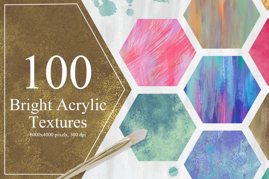 bright acrylic creative textures preview