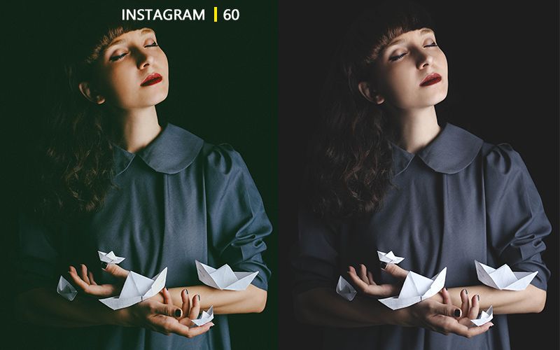 Previews of instagram lightroom presets
