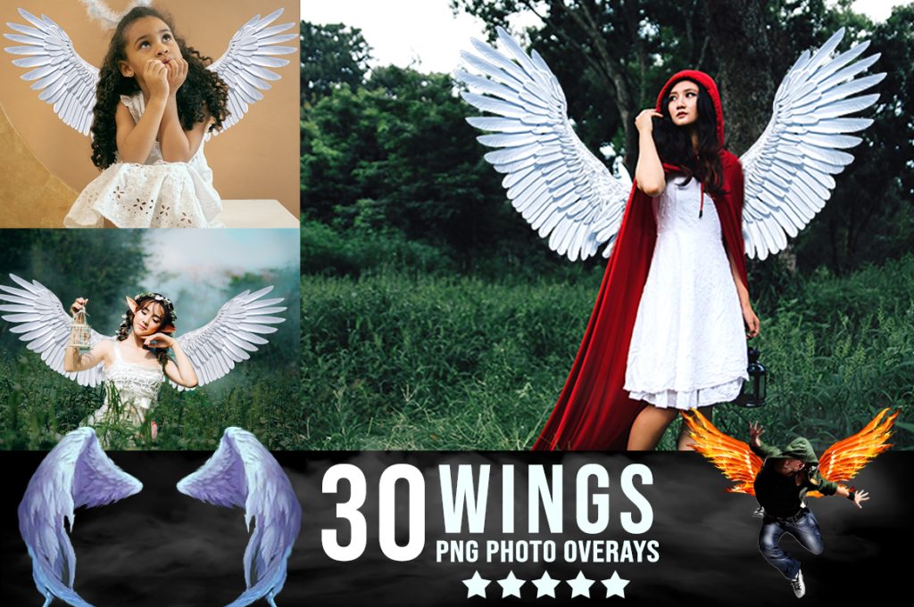 fairy wing overlay, fairy wings photoshop overlay