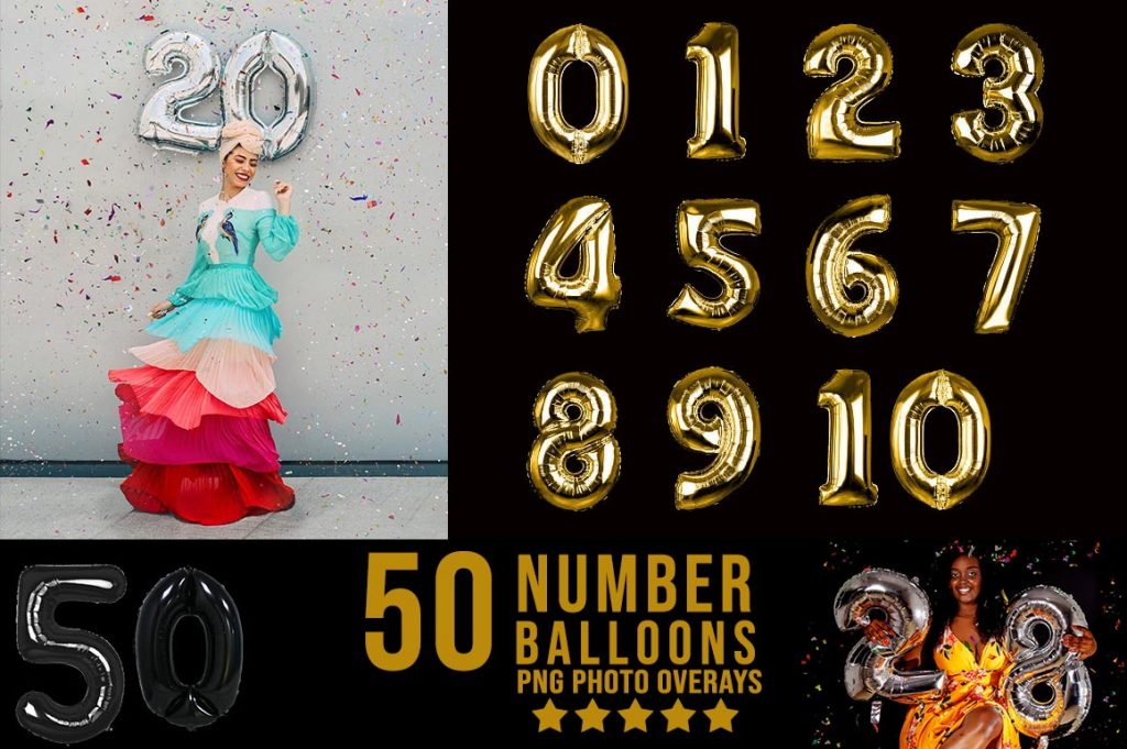 balloon overlay, number overlay, numbers overlay boost