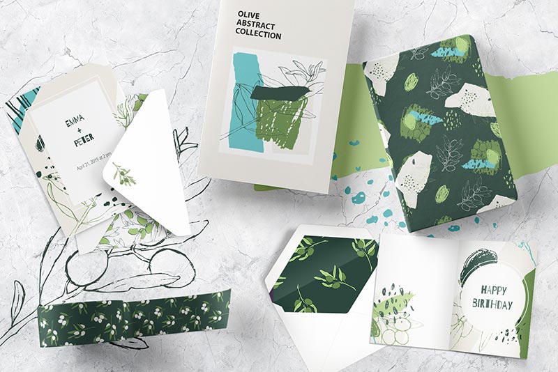 vector abstract patterns mockups green vector abstract patterns mockups green