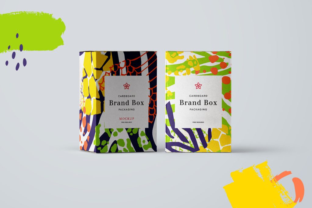 vector abstract patterns mockup on box packaging vector abstract patterns mockup on box packaging