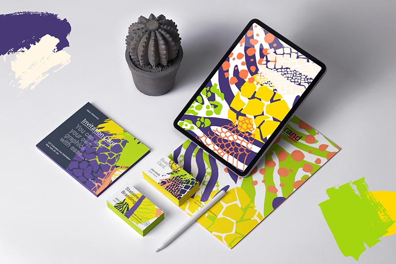 vector abstract patterns mockup book covers and a tablet screen vector abstract patterns mockup book covers and a tablet screen