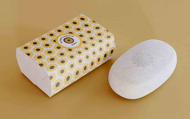 sunflower soap mockup