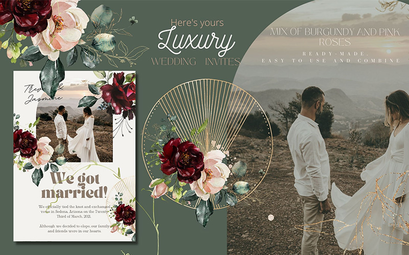 black and red roses floral collection mockup black and red roses floral collection mockup