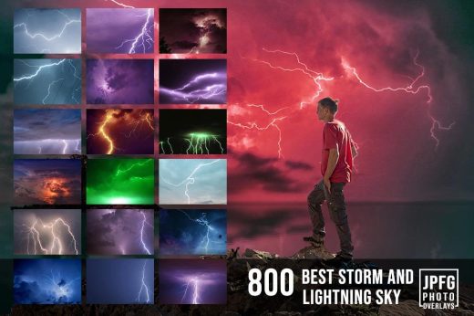 A collage of Storm and lightning overlays