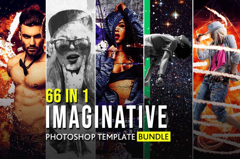 66 in 1 Imaginative Photoshop Actions