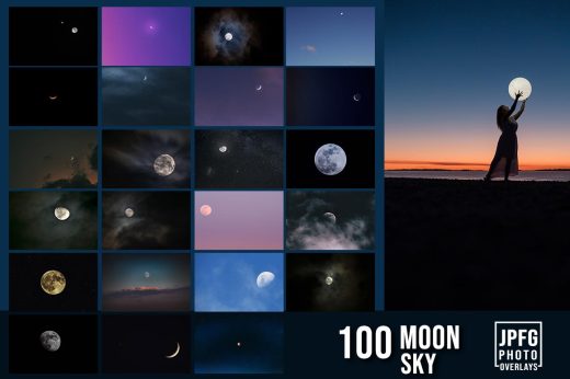 A collage of moon overlays