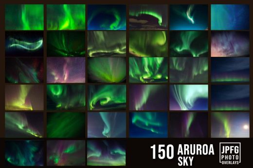 A collage of Aurora overlays