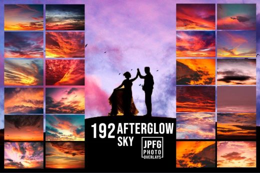 A collage of Afterglow skies