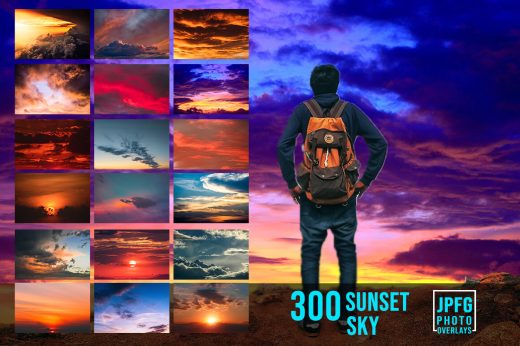 A collage of sunset overlays