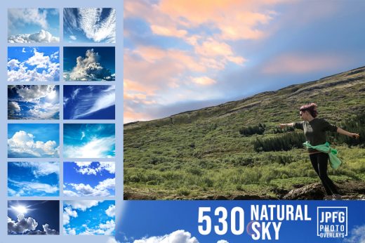 A collage of Natural sky overlays