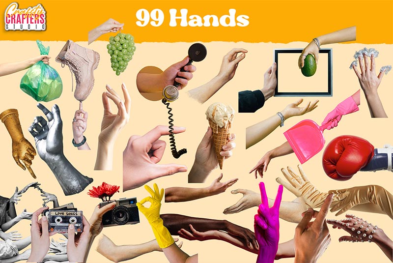 Hands digital collage