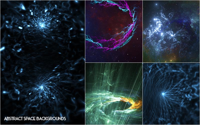 Collage Of Abstract Space Wallpaper