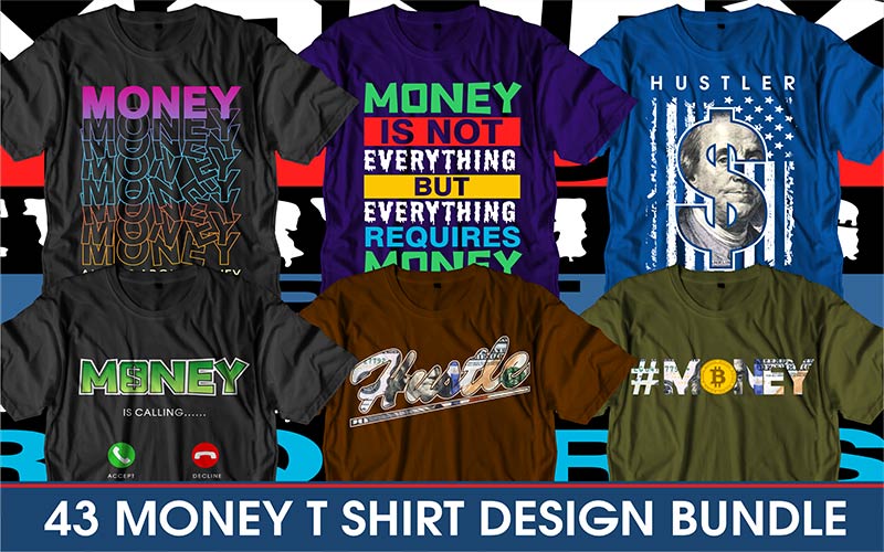 Money T-shirt Design Bundle