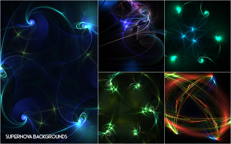 Collage of Supernova Space Background Images