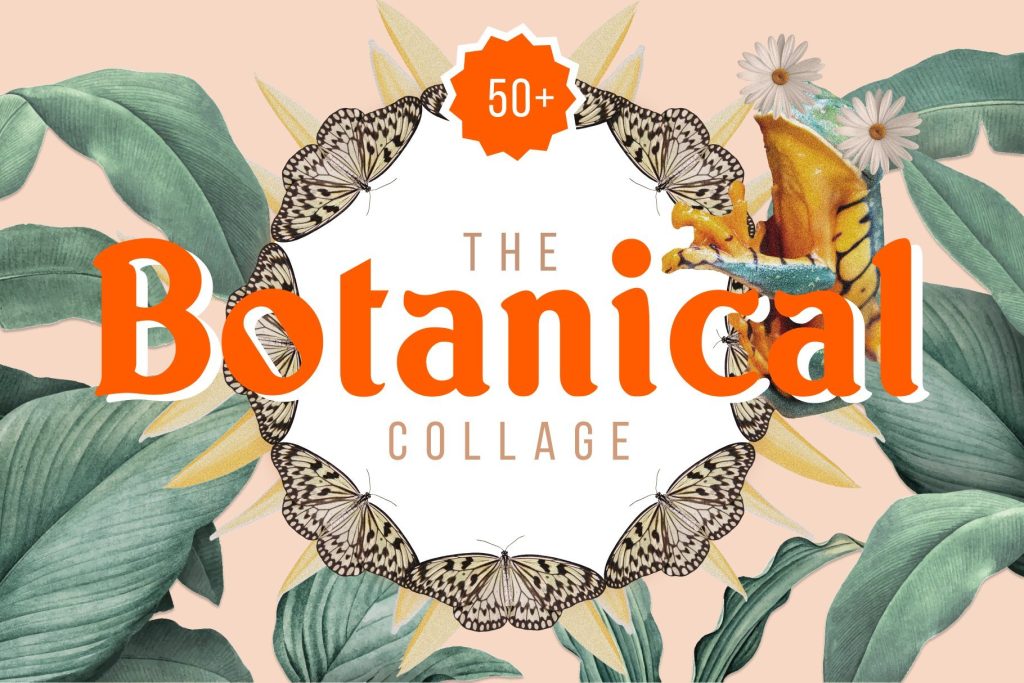 Botanical Collage elements