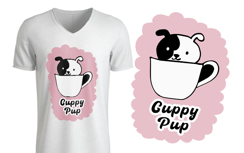 Cuppy Pup T-Shirt Design