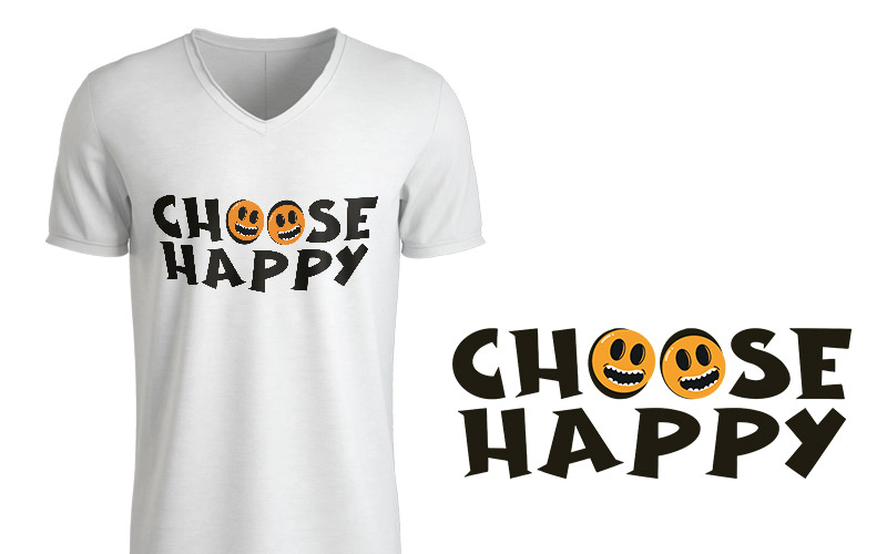 Choose Happy Cute T-Shirt Designs