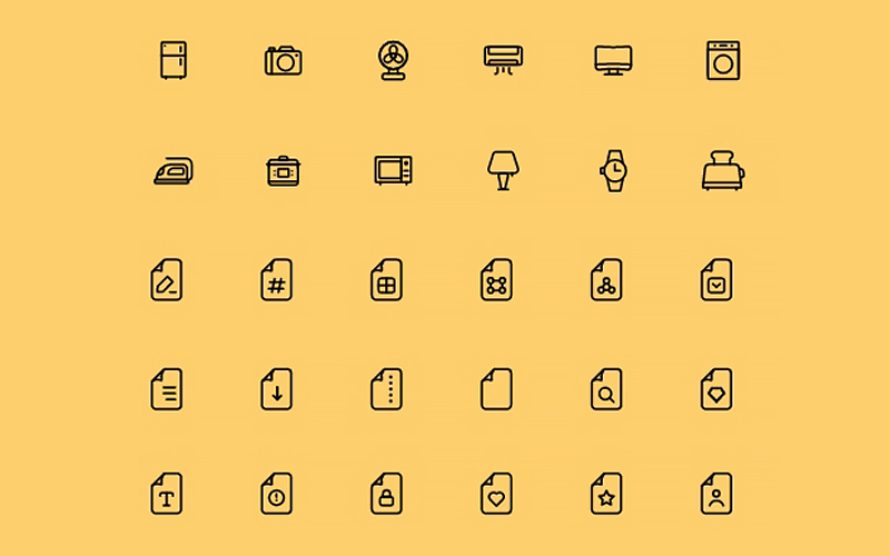 Object animated Icons, vector objects, document icon