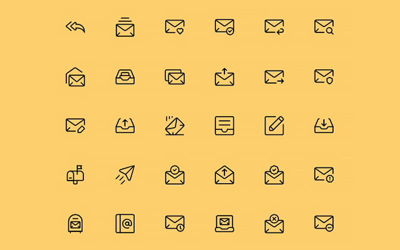 Email Related Icons, web icons vector, envelope icon