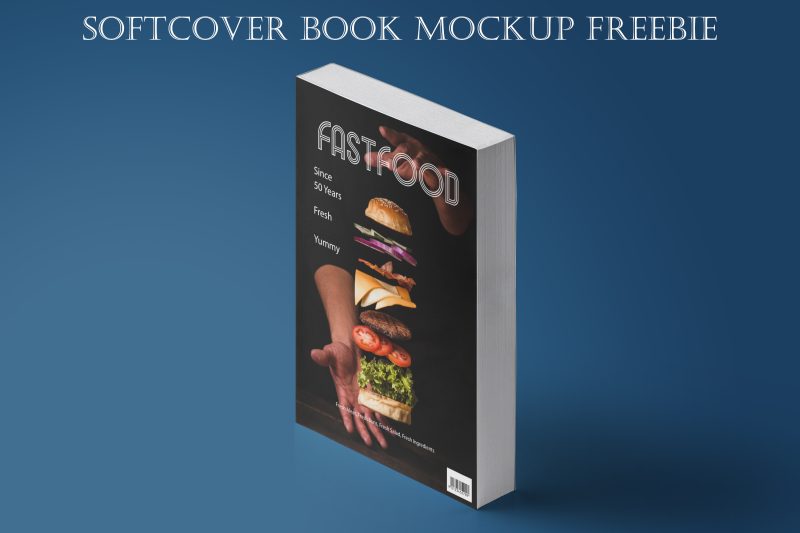 Standing Softcover Book Cover Mockup