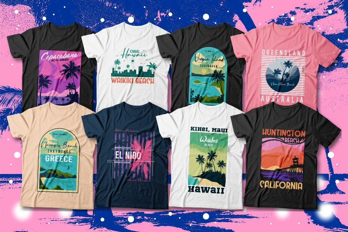 beach t shirt design, beach t shirt designs