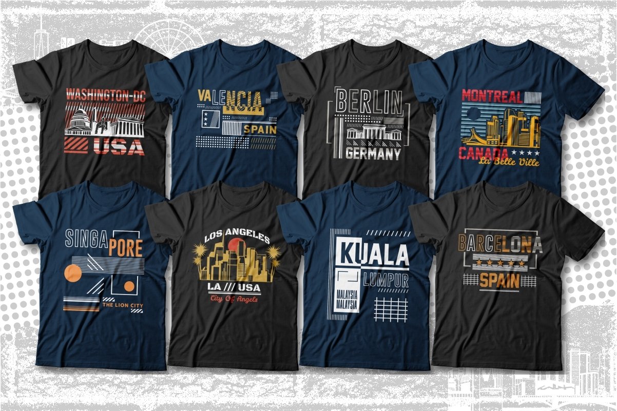city graphic tees, city t shirt designs