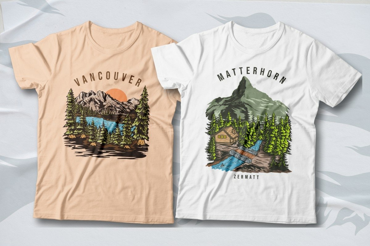 nature tshirt design, t shirt design nature