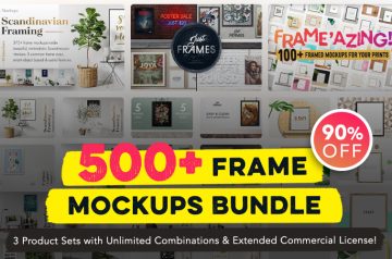 500+ Frames Mockups Bundle
